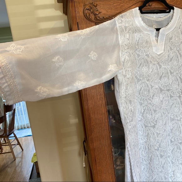 Embroidered Tunic Dress Cover Up - Picture 4 of 9